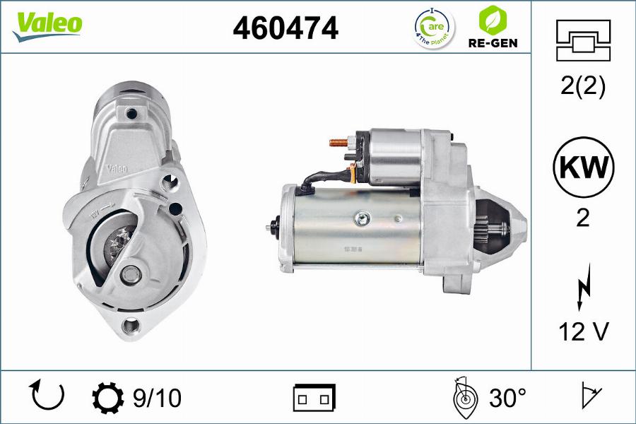 Valeo 460474 - Стартер autospares.lv