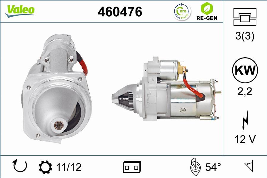 Valeo 460476 - Стартер autospares.lv