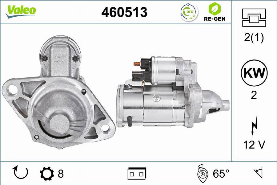 Valeo 460513 - Стартер autospares.lv