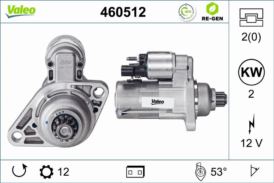 Valeo 460512 - Стартер autospares.lv