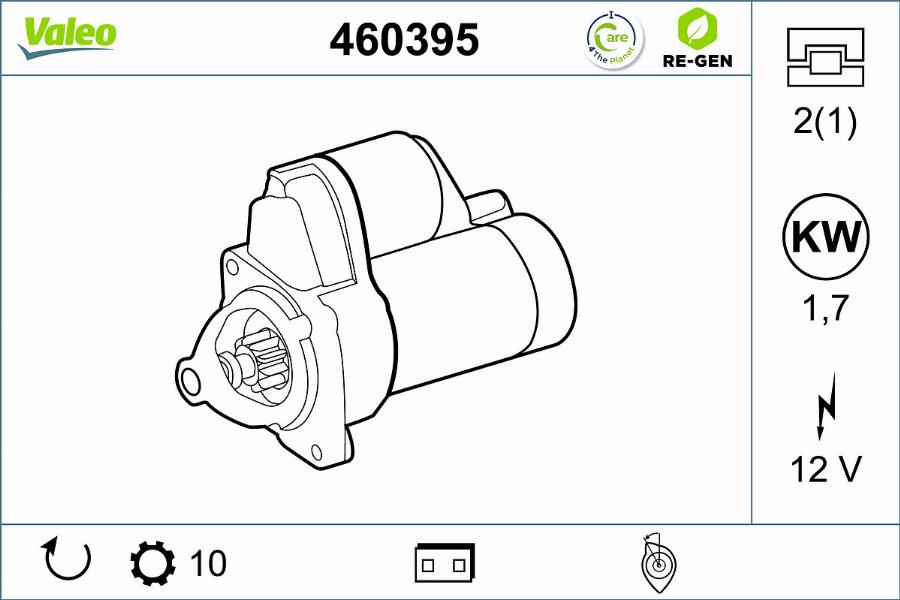 Valeo 460395 - Стартер autospares.lv