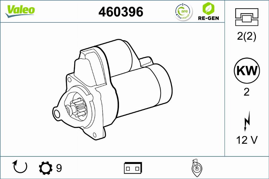 Valeo 460396 - Стартер autospares.lv