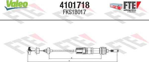 Valeo 4101718 - Трос, управление сцеплением autospares.lv