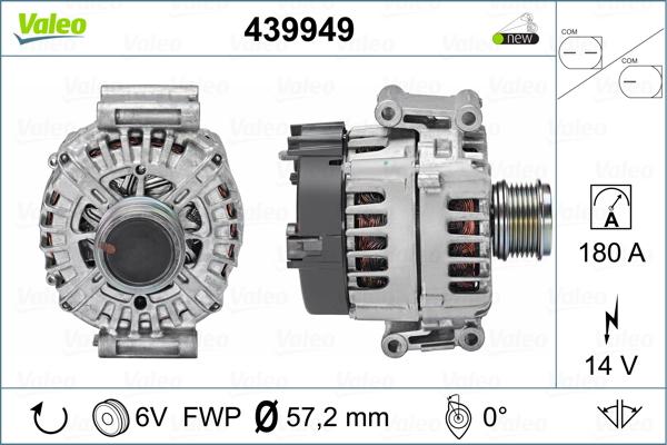 Valeo 439949 - Генератор autospares.lv