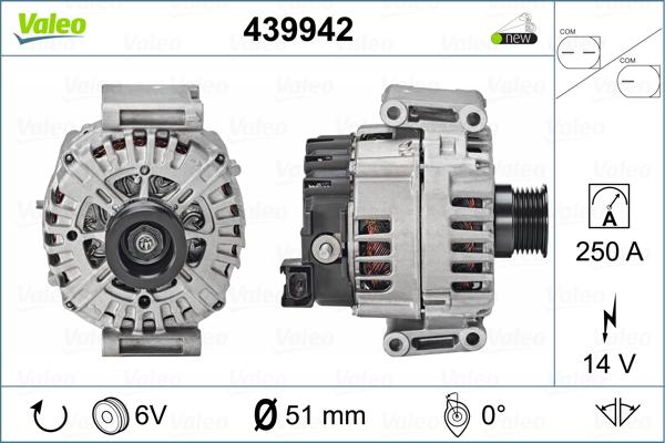 Valeo 439942 - Генератор autospares.lv