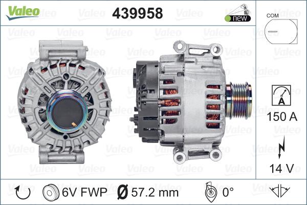 Valeo 439958 - Генератор autospares.lv