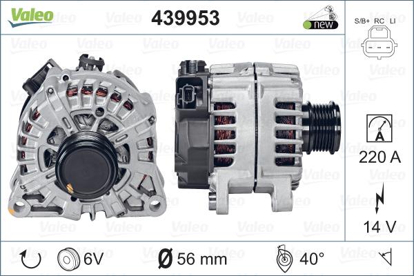 Valeo 439953 - Генератор autospares.lv