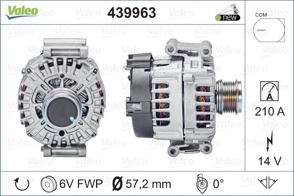 Valeo 439963 - Генератор autospares.lv