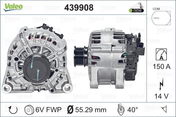 Valeo 439908 - Генератор autospares.lv