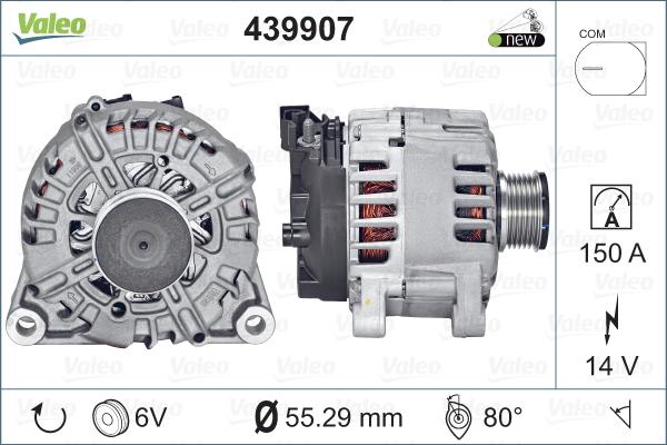 Valeo 439907 - Генератор autospares.lv