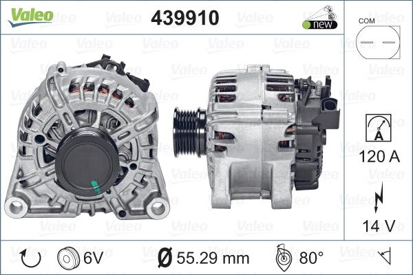 Valeo 439910 - Генератор autospares.lv