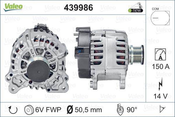 Valeo 439986 - Генератор autospares.lv