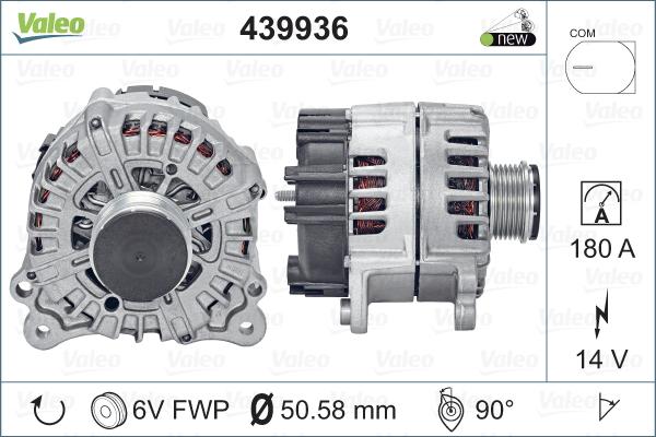 Valeo 439936 - Генератор autospares.lv