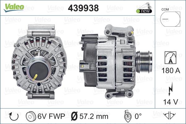 Valeo 439938 - Генератор autospares.lv