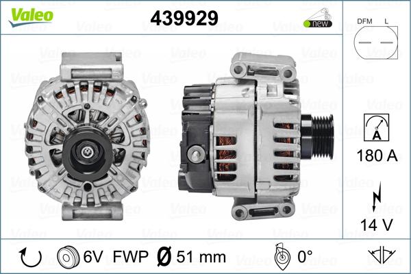 Valeo 439929 - Генератор autospares.lv