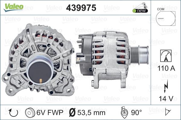 Valeo 439975 - Генератор autospares.lv