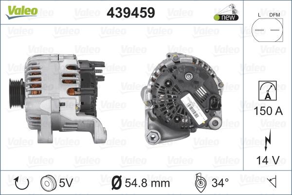 Valeo 439459 - Генератор autospares.lv