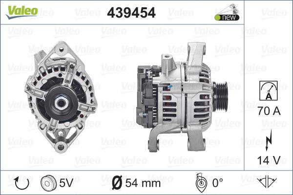 Valeo 439454 - Генератор autospares.lv