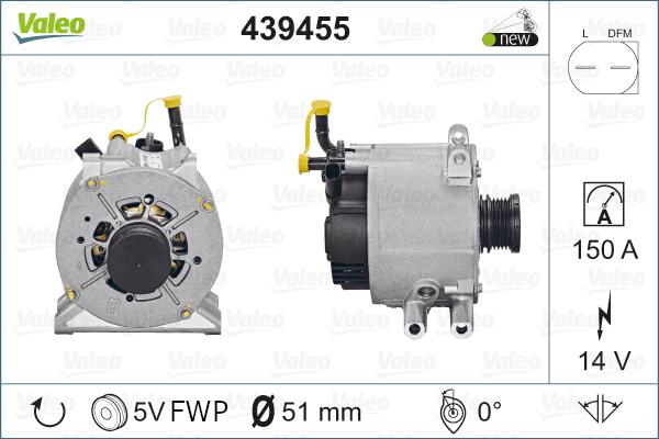 Valeo 439455 - Генератор autospares.lv