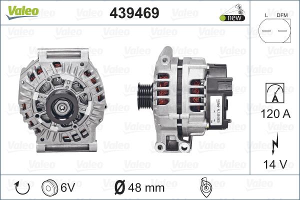 Valeo 439469 - Генератор autospares.lv