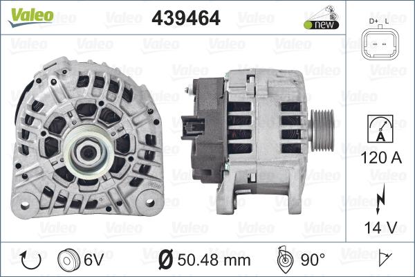 Valeo 439464 - Генератор autospares.lv