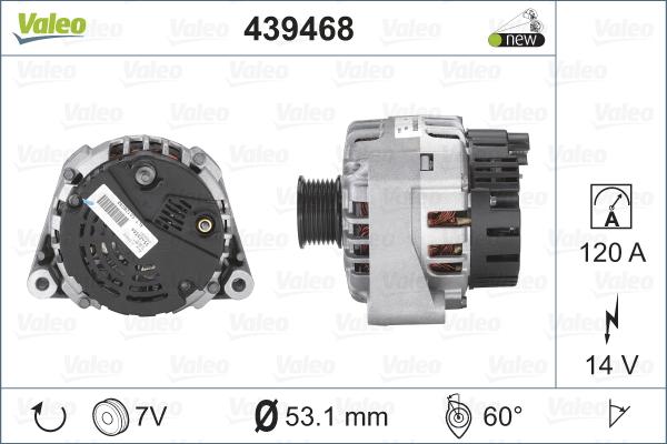 Valeo 439468 - Генератор autospares.lv