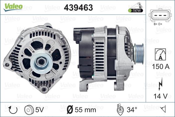 Valeo 439463 - Генератор autospares.lv