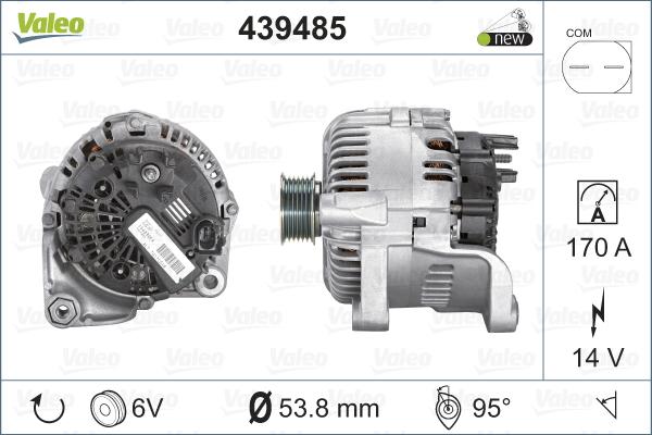 Valeo 439485 - Генератор autospares.lv