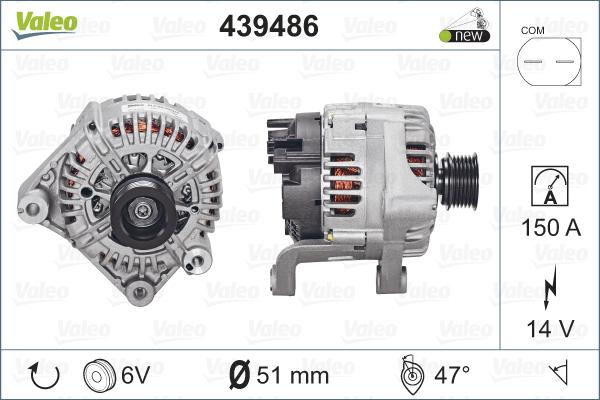 Valeo 439486 - Генератор autospares.lv