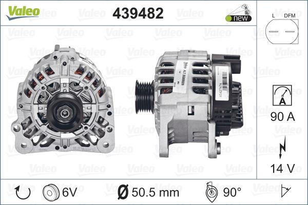 Valeo 439482 - Генератор autospares.lv