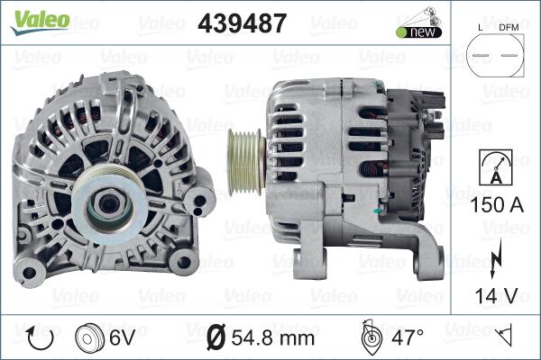 Valeo 439487 - Генератор autospares.lv