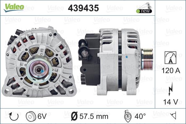 Valeo 439435 - Генератор autospares.lv