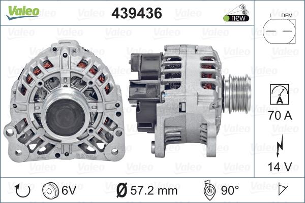 Valeo 439436 - Генератор autospares.lv