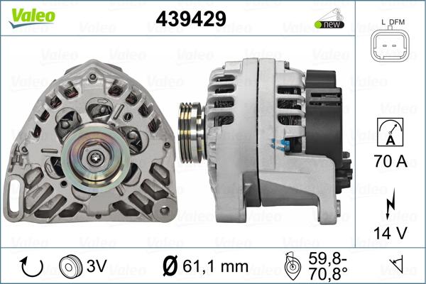 Valeo 439429 - Генератор autospares.lv