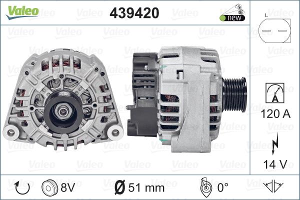 Valeo 439420 - Генератор autospares.lv