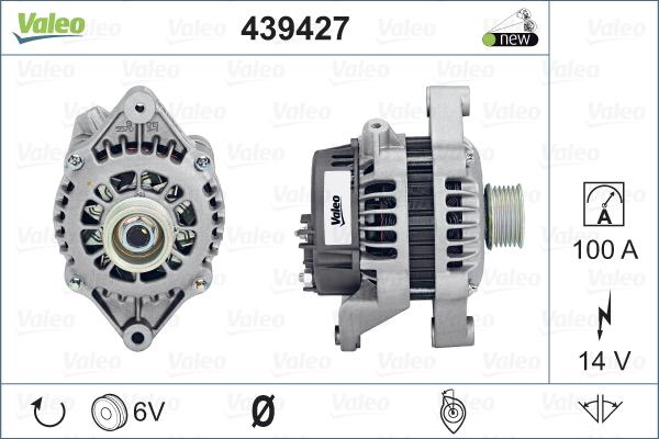 Valeo 439427 - Генератор autospares.lv