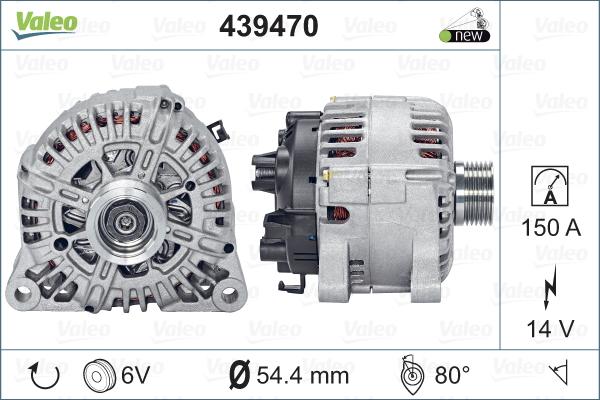 Valeo 439470 - Генератор autospares.lv