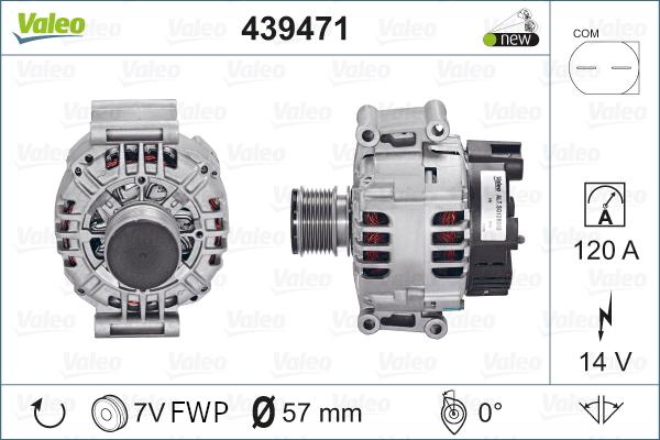 Valeo 439471 - Генератор autospares.lv