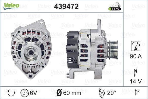 Valeo 439472 - Генератор autospares.lv