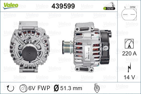 Valeo 439599 - Генератор autospares.lv