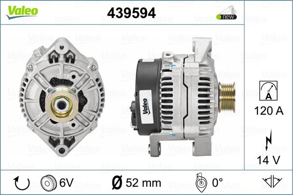 Valeo 439594 - Генератор autospares.lv