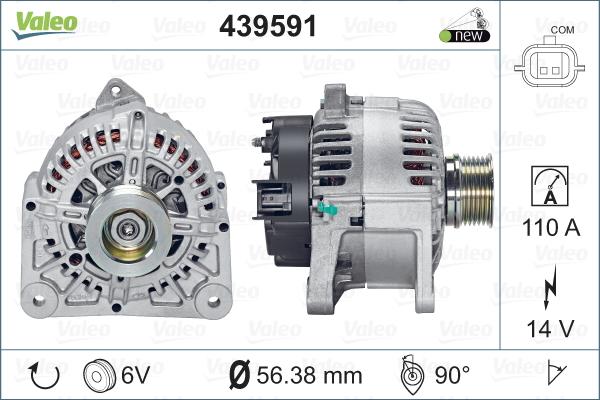 Valeo 439591 - Генератор autospares.lv