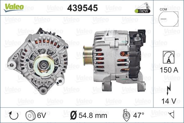 Valeo 439545 - Генератор autospares.lv