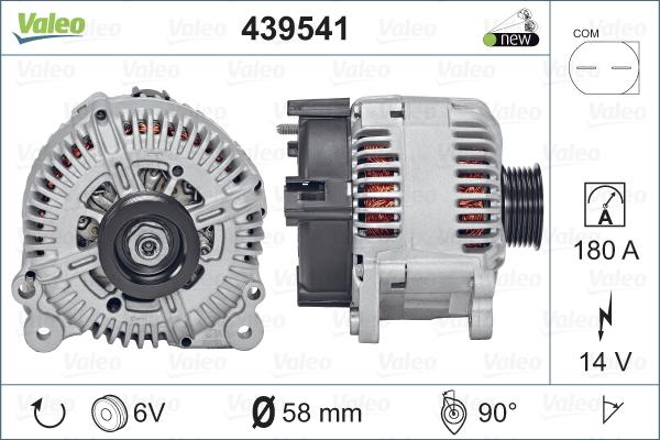 Valeo 439541 - Генератор autospares.lv