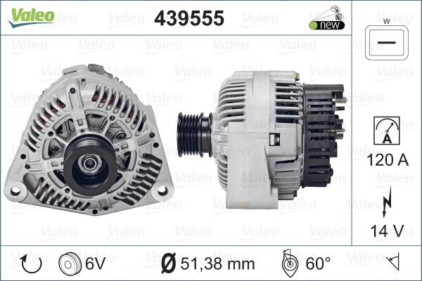 Valeo 439555 - Генератор autospares.lv