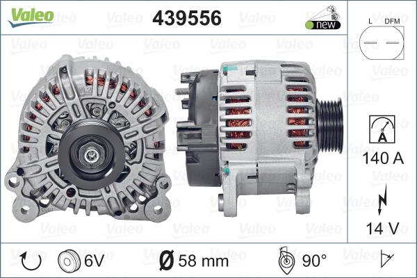 Valeo 439556 - Генератор autospares.lv