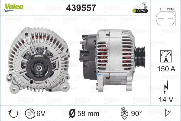 Valeo 439557 - Генератор autospares.lv