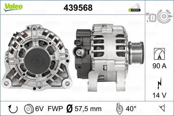 Valeo 439568 - Генератор autospares.lv