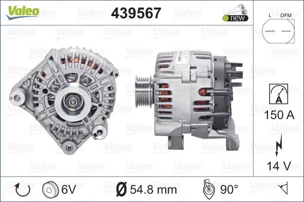 Valeo 439567 - Генератор autospares.lv