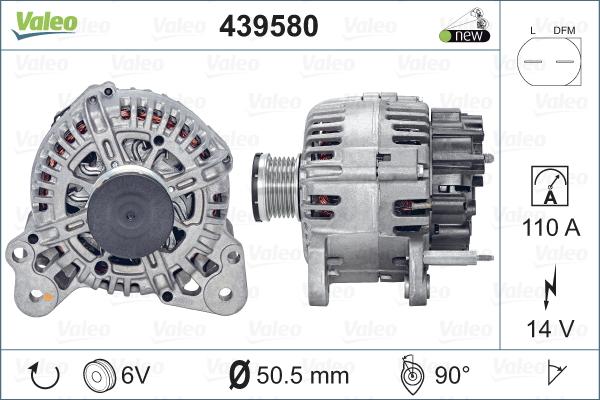 Valeo 439580 - Генератор autospares.lv